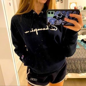 Navy blue Champion hoodie